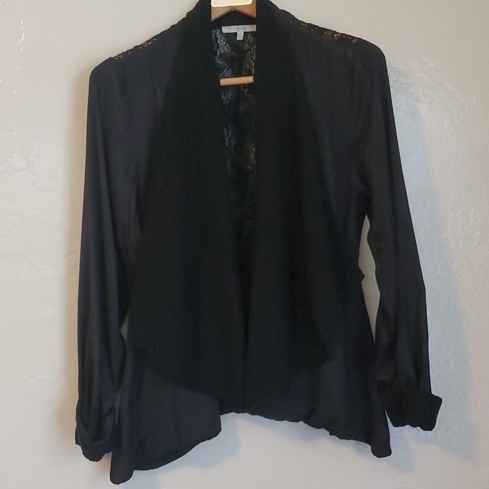 jacket with lace insert